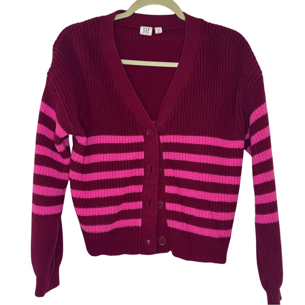 GAP 100% Cotton Striped Cardigan